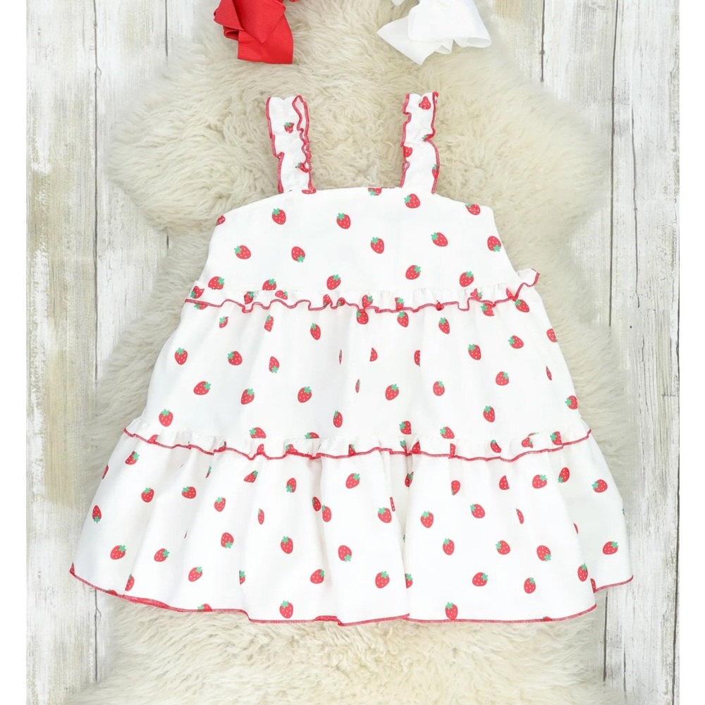 Marie Nicole Clothing | Tiered Ditsy Strawberry Dress